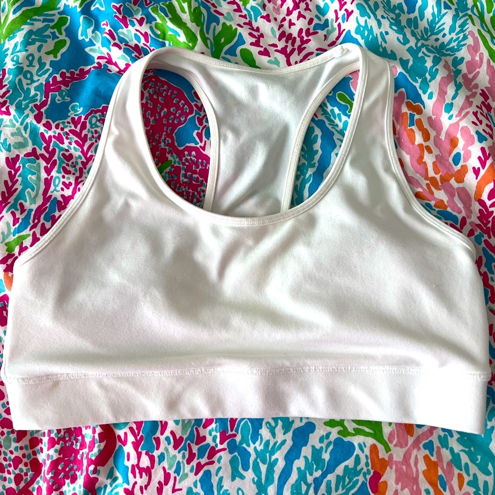 2/$15! Gap Fit white sports bra size medium